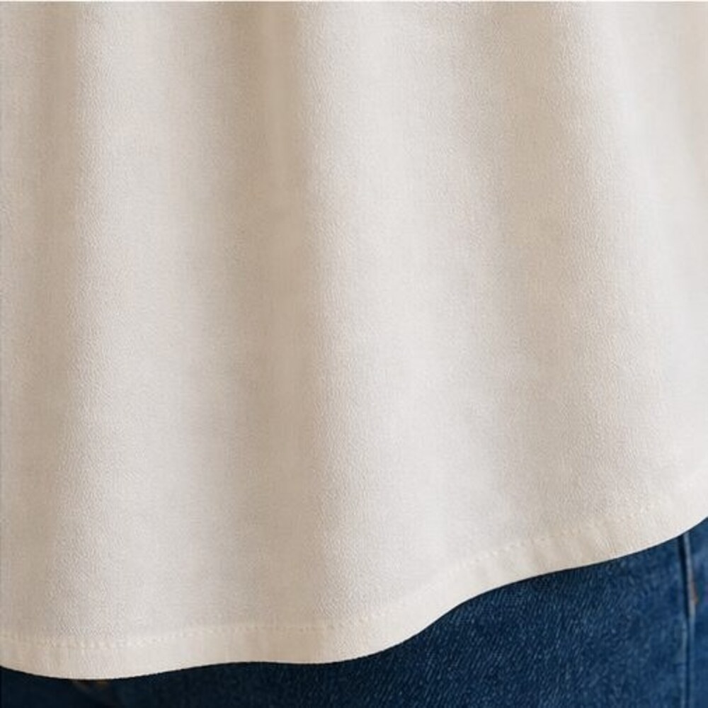 Cream Ruffle Blouse - Picture 6 of 6